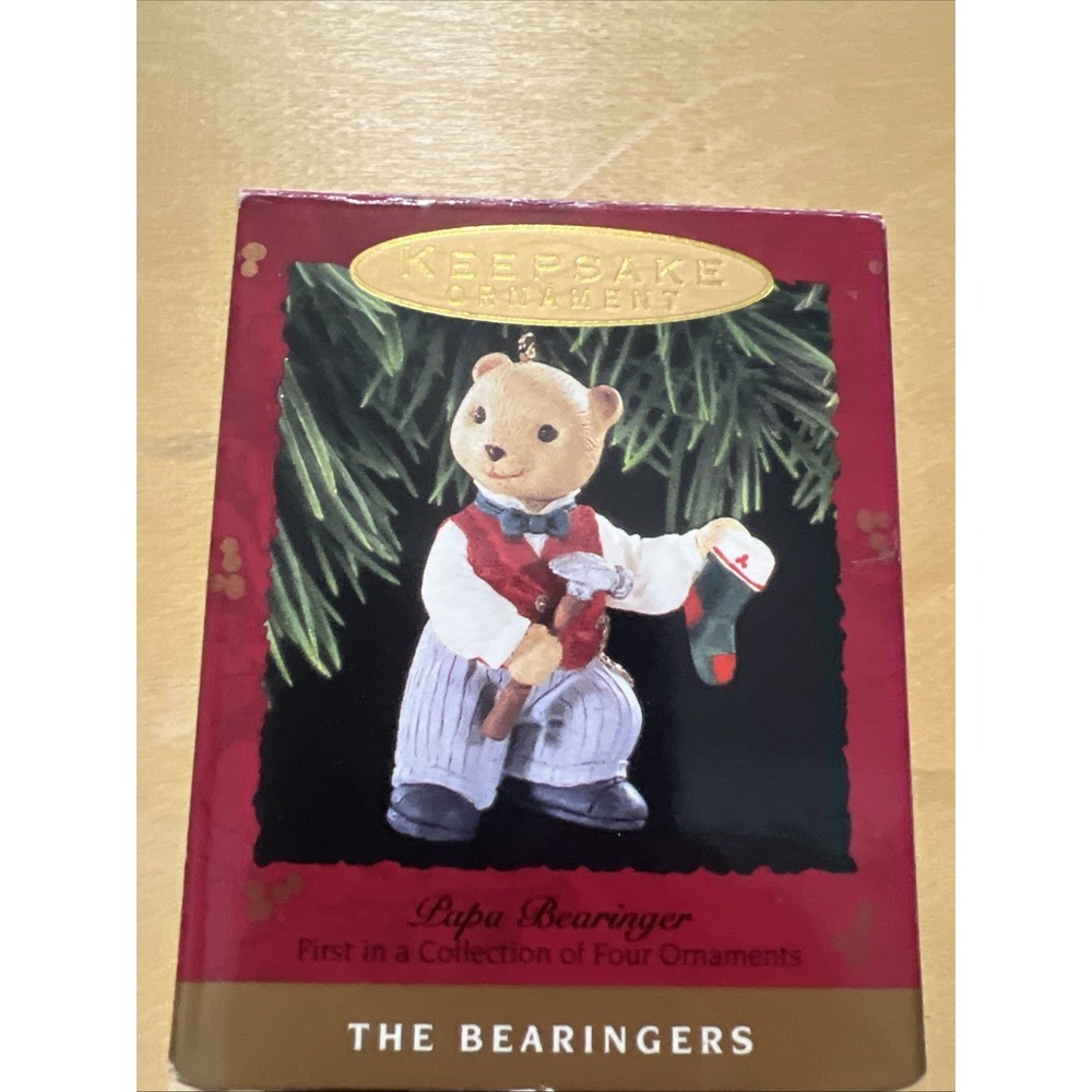 Hallmark Keepsake Ornament  1993 Papa Bearinger 1st In Set‎ of Four Vintage